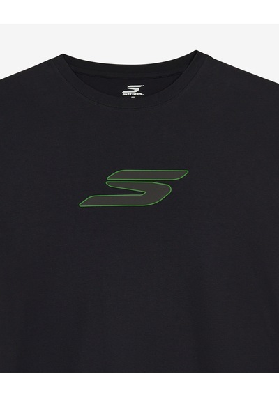 Skechers M Relax Fit Faded S T-shirt Erkek Siyah S2620109-3817