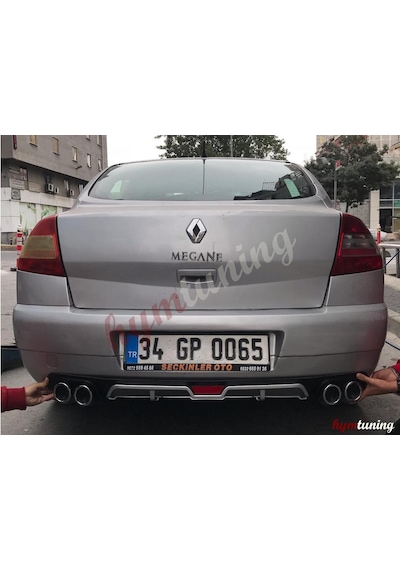 Megane 2 Difüzör Ortası Gri 4 Egzoz Görünümlü Difüzör Arka Ek