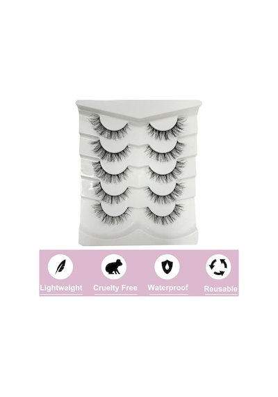 Cocosh She 5'li Doğal İpek Kirpik No:3d33