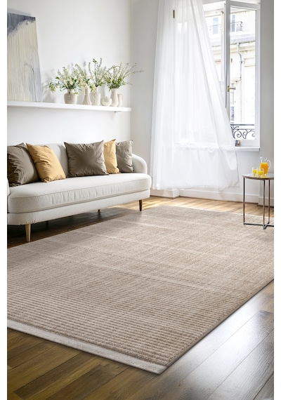 Yalın Microfiber Bukle Dokuma Halı Antre Hol Kesme Halı Yolluk 5771 Krem Bej Bej