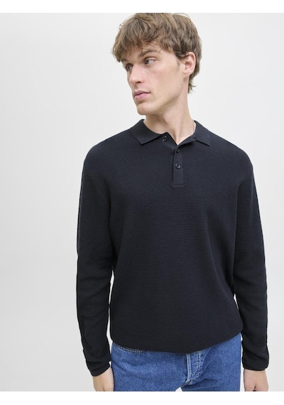 Jack & Jones Jjegeorge Knıt Polo Ls Sn Mavi