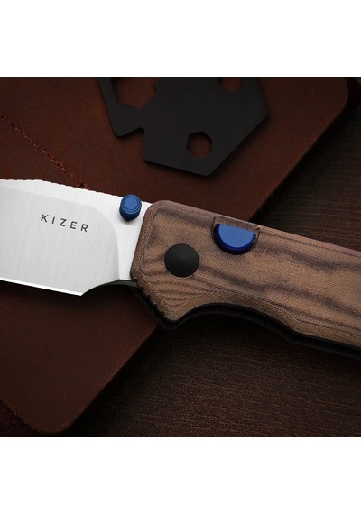 Kizer Nice Guy Clip Point Aeb-l + Satin Norplex Ultrex Micarta Kizerv 3011bca1 Kamp Çakısı Kum