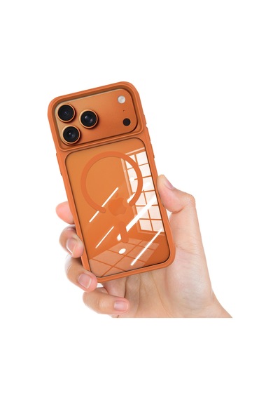 Buff Apple iPhone Uyumlu  17 Pro Max Magsafe Octa Shield Kılıf Orange Turuncu