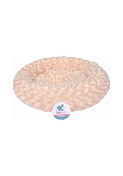 Pet Pretty Simit Yatak Peluş Beyaz 55x55cm