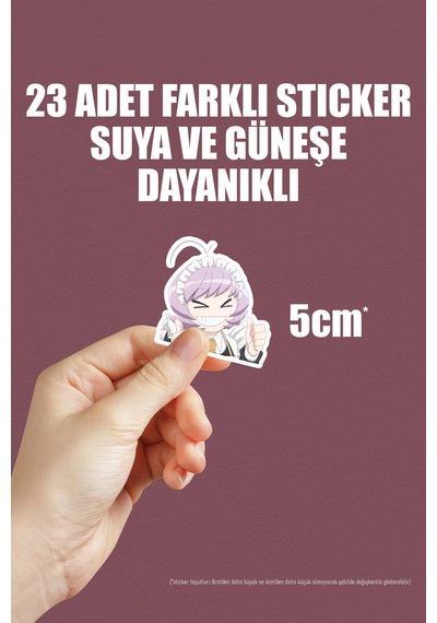 Komi Can't Communicate Komi San Anime Sticker Paketi 23 Adet Çok Renkli