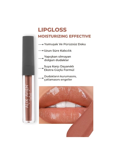Uzun Süre Kalıcı Yoğun Renk Veren Nemlendirici Parlak Ruj - Glossy Lipstick 322 Cranberry Çok Renkli