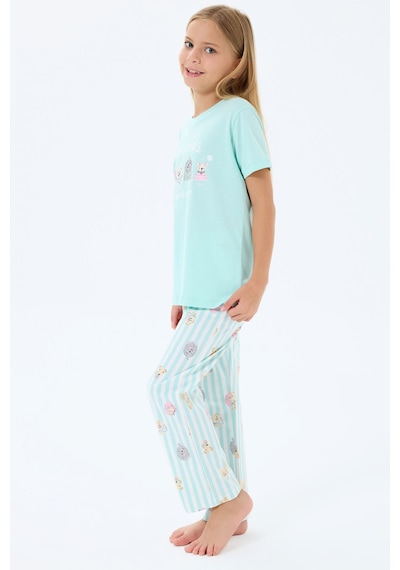 Rolypoly Kız Çocuk Yeşil Pijama Takım Rp3810-c-v2 Yeşil