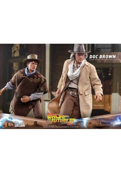 Hot Toys Marty Mcfly & Doc Brown Back To The Future Iıı Sixth Scale Figure Set - 909370 & 909369 - Bttf Mms616 / Mms617