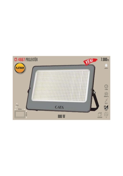 Ct-4667 800w Led Projetör 1 Adet Beyaz Işık