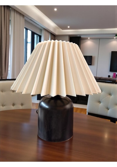 Nestvibe Şık Masa Lambası Modern Dekor Abajur Siyah