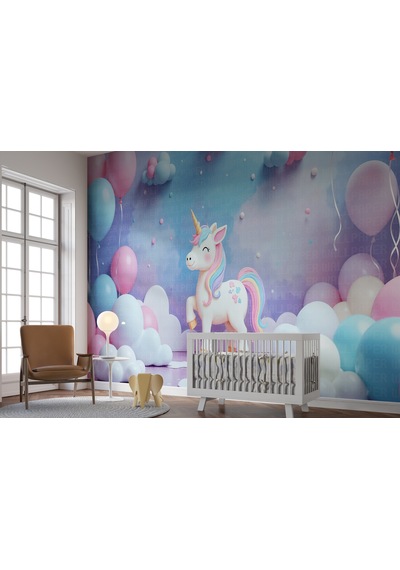Unicorn Parti Çocuk Odası Poster Duvar Kağıdı