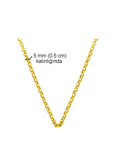 Bilezikci Doc22k505 22 Ayar Altın 5 MM Doç Zincir