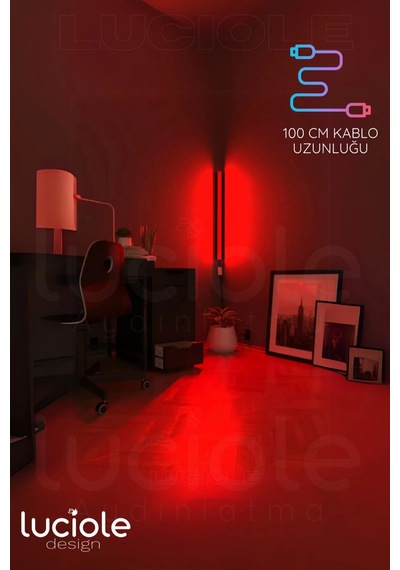 Luxe Rgb Akıllı Led Aplik / Abajur Bluetooth Kontrollü 256 Renk Ambiyans Işığı