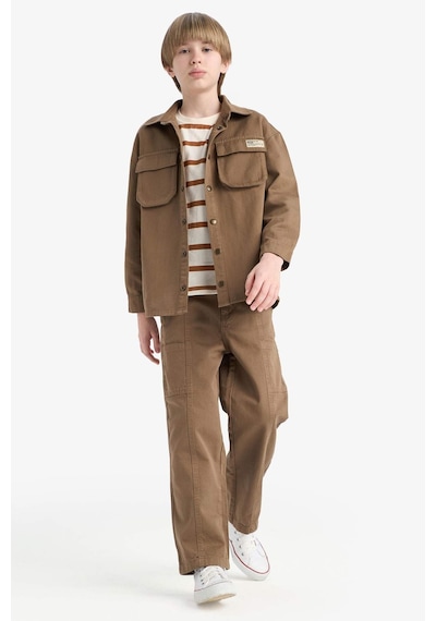 DeFacto Erkek Çocuk Loose Fit Beli Lastikli Twill Pantolon D9850A825SPBG80