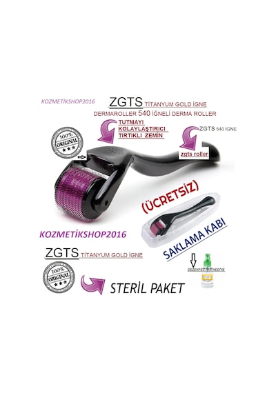 Zgts Dermaroller Titanyum 540 İğne 0.25Mm Zgts Dermaroller Titanyum 540 İğne 0.25Mm