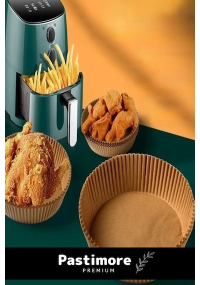 Premium Bpa İçermez Tüm Modeller İle Uyumlu Airfryer Hava Fritözü Yağsız Pişirme Kağıdı 50 Adet