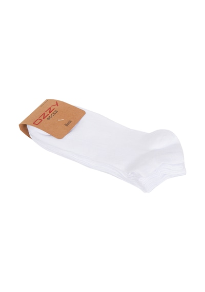 Ozzy Socks 5 Çift Dikişsiz Pamuklu Beyaz Unisex Patik Çorap Yazlık Dayanıklı Beyaz
