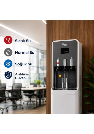 Aura Cebilon Diamond (Sıcak - Soğuk) Arıtmalı Su Sebili