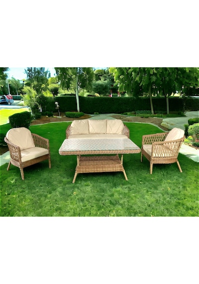 Monalin Home Garden Miami 5 Kişilik 3-1-1-masa Rattan Örgü Bahçe & Balkon & Teras Oturma Grubu Minderli & Camlı & Masalı Takım Kahverengi Monalin Home Garden Miami 5 Kişilik 3-1-1-masa Rattan Örgü Bahçe & Balkon & Teras Oturma Grubu Minderli & Camlı & Masalı Takım Kahverengi