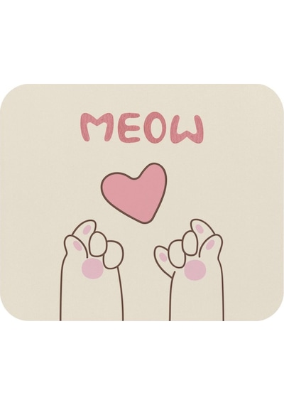 Sevimli Pembe Mouse Pad, 21x17 Cm, Kaymaz Taban, Ev, Ofis Ve Oyun İçin Rahat Ve Yumuşak Mousepad