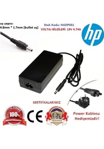 HP Uyumlu Pavilion dv2 Serisi Notebook Adaptör