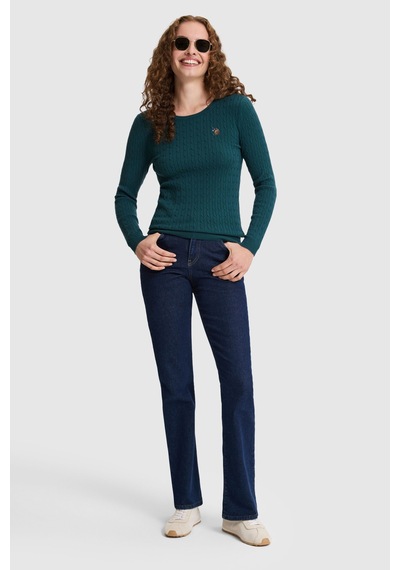 U.S. Polo Assn. Kadın Yeşil Basic Kazak 50331602 Vr060 Eden Green