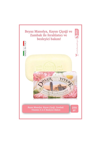 Nesti Dante Dolce Vivere Pisa Vegan Bakım Sabun 250 G