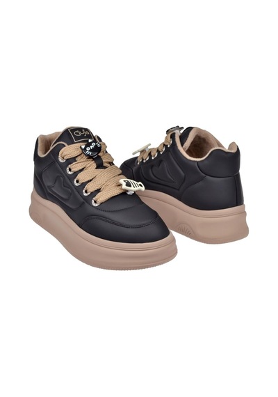 Guja İçi Polar Kadın Spor Ayakkabı Sneaker Gj-25k421 Siyah Siyah