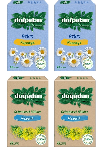 Doğadan Papatya Ve Rezene Bardak Poşet Çay 4 Lü Karma Paket