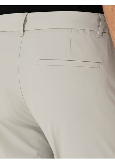 Cacharel Taş Slim Fit Beli Lastikli Esnek Kanvas Pantolon Gri