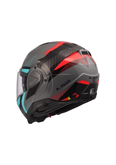 Ls2 Advant 2 Trıple Gri-kırmızı-siyah-turkuaz Kask Turkuaz