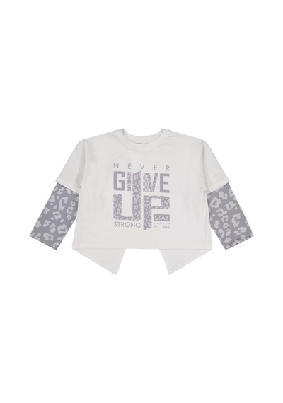 Civil Girls Leopar 10-13 Yaş Sweatshirt Beyaz
