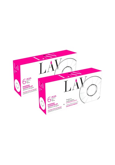 Lav Alya Cam Çay Tabağı 6 Lı X 2 Kutu 12 Adet Şeffaf