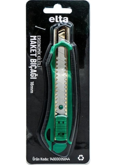 İzş 18 Mm Ergonomik Kilitli Maket Bıçağı Falçata