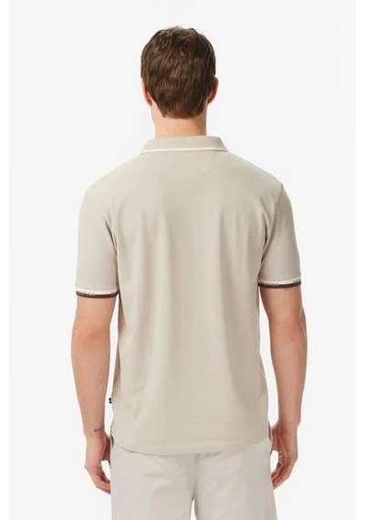 Nautica Erkek Bej Regular Fit Polo Yaka T-shirt-14601