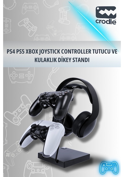 Siyah Ahşap Ve Siyah Metal Gaming Ps4 Ps5 Xbox Joystick Controller Tutucu Ve Kulaklık Dikey Standı Siyah Ahşap Ve Siyah Metal Gaming Ps4 Ps5 Xbox Joystick Controller Tutucu Ve Kulaklık Dikey Standı