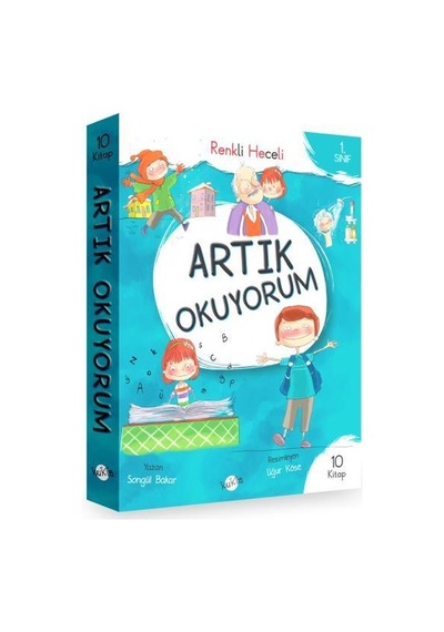 Kukla 1. Sınıf Artık Okuyorum Serisi Renkli Heceli 10 Kitap