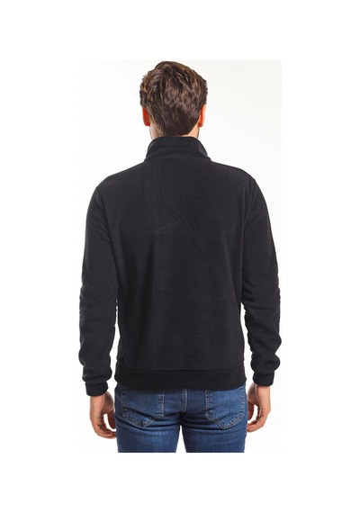 Slazenger Solid Erkek Sweatshirt Siyah