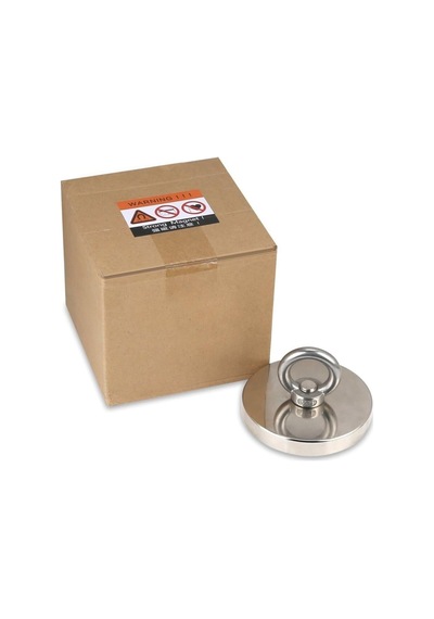 Dünya Magnet Süper Güçlü Halkalı Büyük Neodyum Pot Mıknatıs, 60mm Çap, Dekorasyon Mıknatıs Magnet Fishing