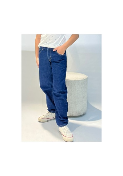 Eseclass Çocuk Denim Pantolon Relaxed Kalıp Jean Pantolon Lacivert Lacivert