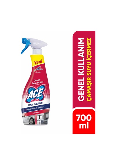 Ace Ultra Genel Kullanım Çamaşır Suyu İçermeyen 700 ML