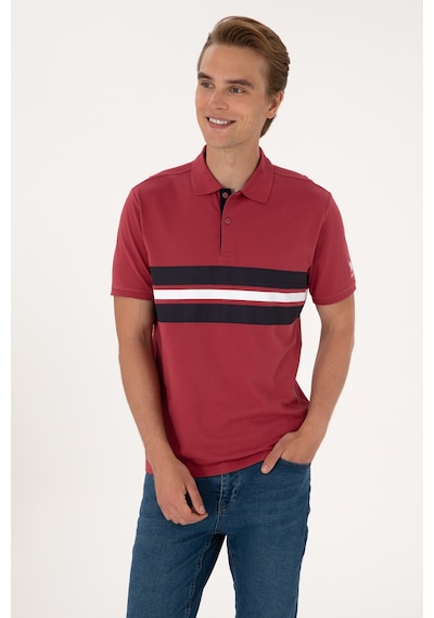 U.S. Polo Assn. Erkek Regular Fit Vişne Polo Yaka Tişört 50306808-VR223