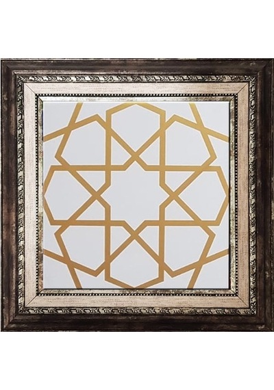 Armada Çini 20X20 Cm Sp 89 Beyaz Metalik Kütahya Çinisi Pano