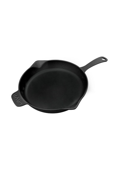 Metal Döküm Yuvarlak Kızartma Tavası, Metal Kulplu, 28 Cm, Siyah Diğer