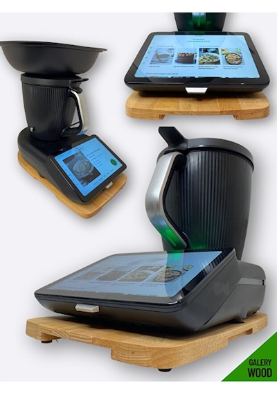 Thermomix Tm7 Slider, Ahşap Kaydırıcı, Masif Tezgah Üstü Stand, Özel Tasarım Ahşap Renkli