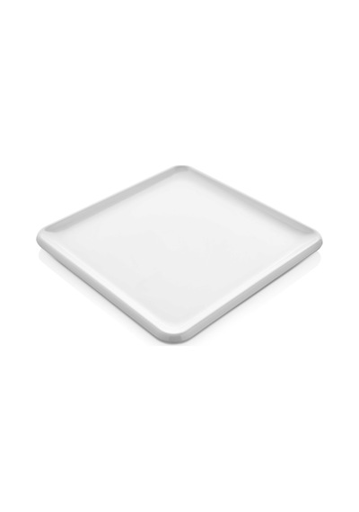 6 Adet Kare Melamin Tatlı Servis Sunum Tabağı Makinede Yıkanabilir Dayanıklı Mimoza 18 Cm Beyaz