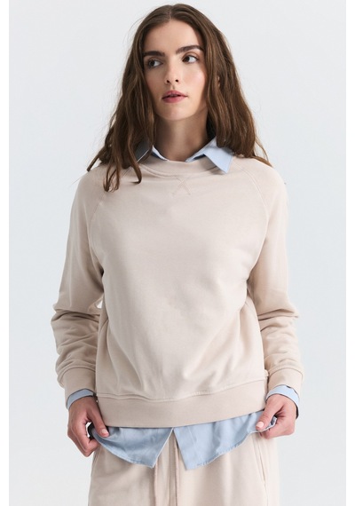 Antioch Bisiklet Yaka Sweatshirt Ve Geniş Paça Pantolon Takım Taş