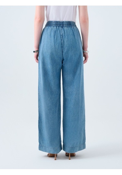LOFT Wide Leg Regular Fit Kadın Pantolon Lf2040392 Q1.v1 Denim