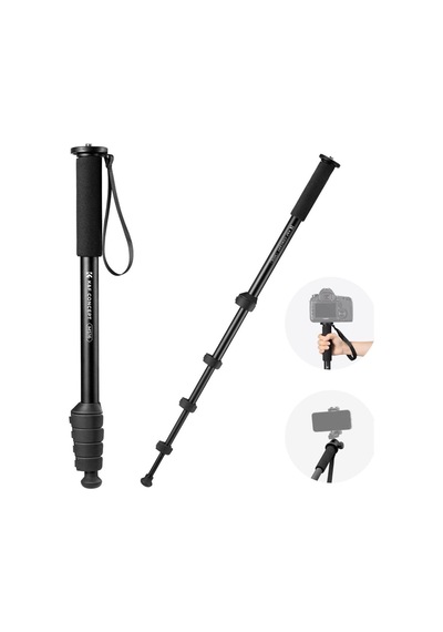 K&f Concept 160cm Kamera Monopodu, 5 Bölmeli Yükseklik Ayarlı Alüminyum Monopod