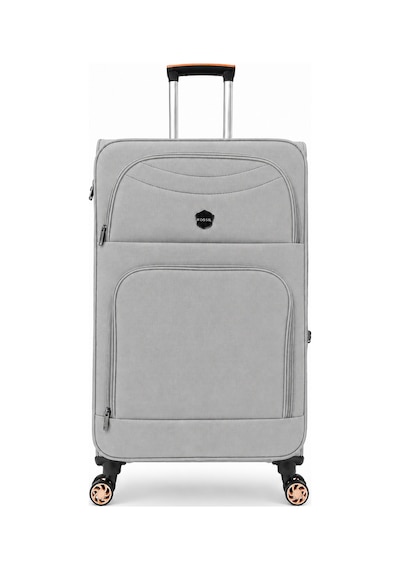 Fossil Unisex Kumaş Büyük Boy Ultra Hafif Şifreli Körüklü Kendi Etrafında Dönebilen Valiz 010-01 Vizon
